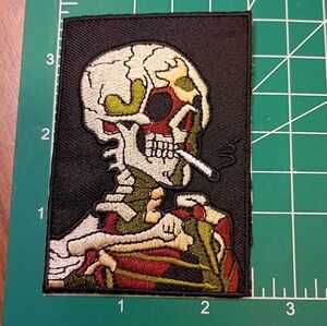 2/$10 Skeleton Army Camo Embroidered Patch